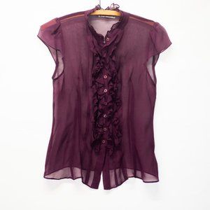 Nanette Lepore Purple Silk Blouse